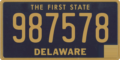 DE license plate 987578