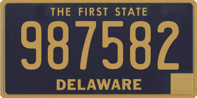 DE license plate 987582