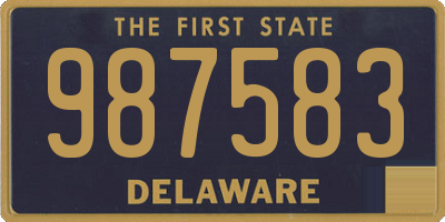 DE license plate 987583