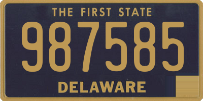 DE license plate 987585