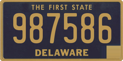 DE license plate 987586