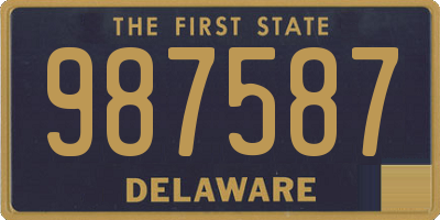 DE license plate 987587