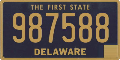 DE license plate 987588