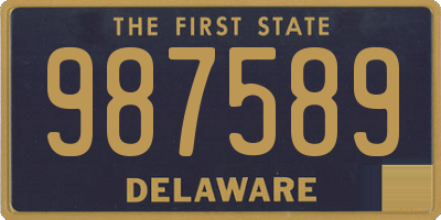 DE license plate 987589