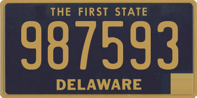 DE license plate 987593