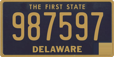 DE license plate 987597