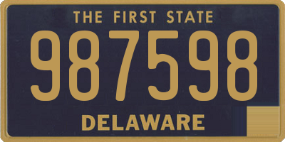 DE license plate 987598