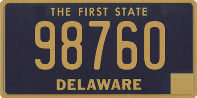 DE license plate 98760
