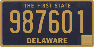 DE license plate 987601