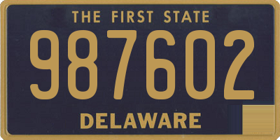 DE license plate 987602