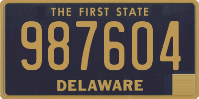 DE license plate 987604