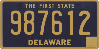 DE license plate 987612