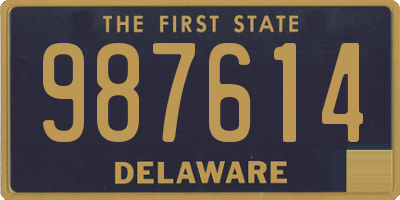 DE license plate 987614