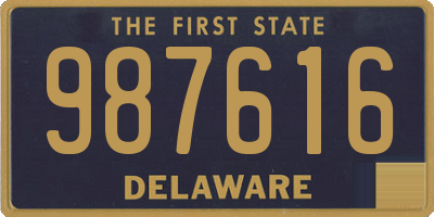 DE license plate 987616