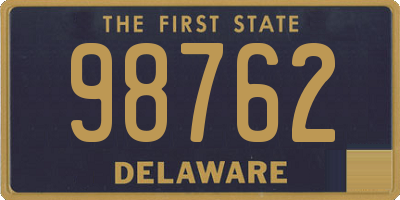 DE license plate 98762