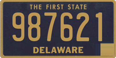 DE license plate 987621