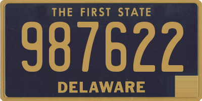 DE license plate 987622