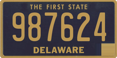 DE license plate 987624