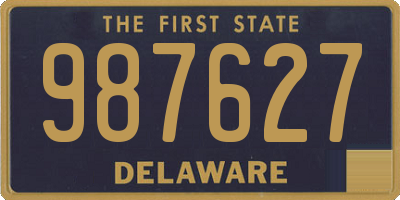 DE license plate 987627