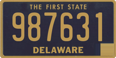 DE license plate 987631