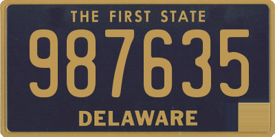 DE license plate 987635