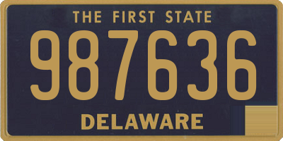 DE license plate 987636