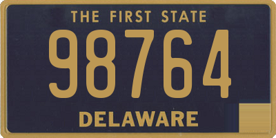 DE license plate 98764