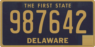 DE license plate 987642