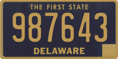 DE license plate 987643