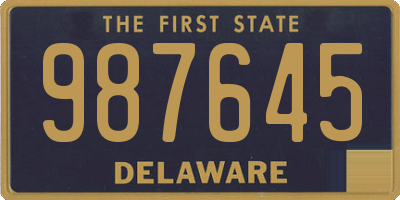 DE license plate 987645