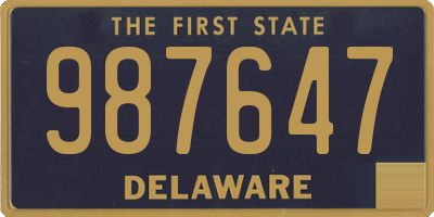DE license plate 987647