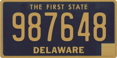 DE license plate 987648