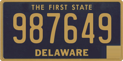 DE license plate 987649