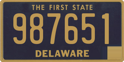 DE license plate 987651