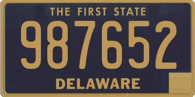 DE license plate 987652