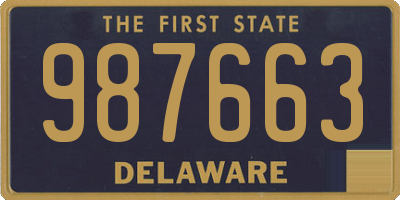 DE license plate 987663