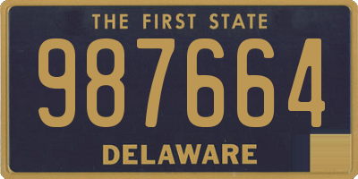 DE license plate 987664