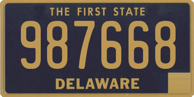 DE license plate 987668