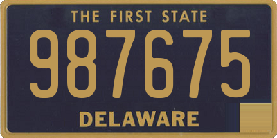 DE license plate 987675