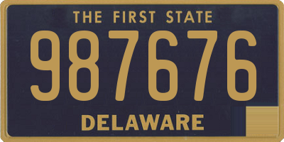 DE license plate 987676