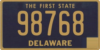 DE license plate 98768