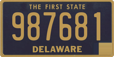 DE license plate 987681