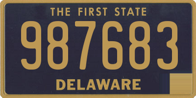 DE license plate 987683