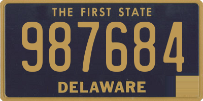 DE license plate 987684