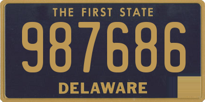 DE license plate 987686