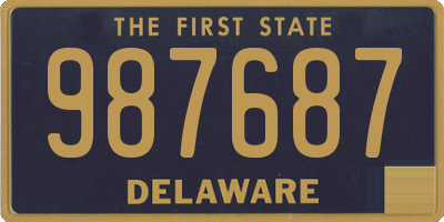 DE license plate 987687