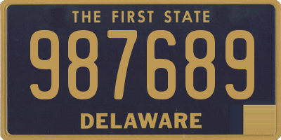 DE license plate 987689