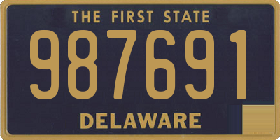 DE license plate 987691