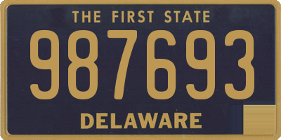 DE license plate 987693