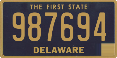 DE license plate 987694
